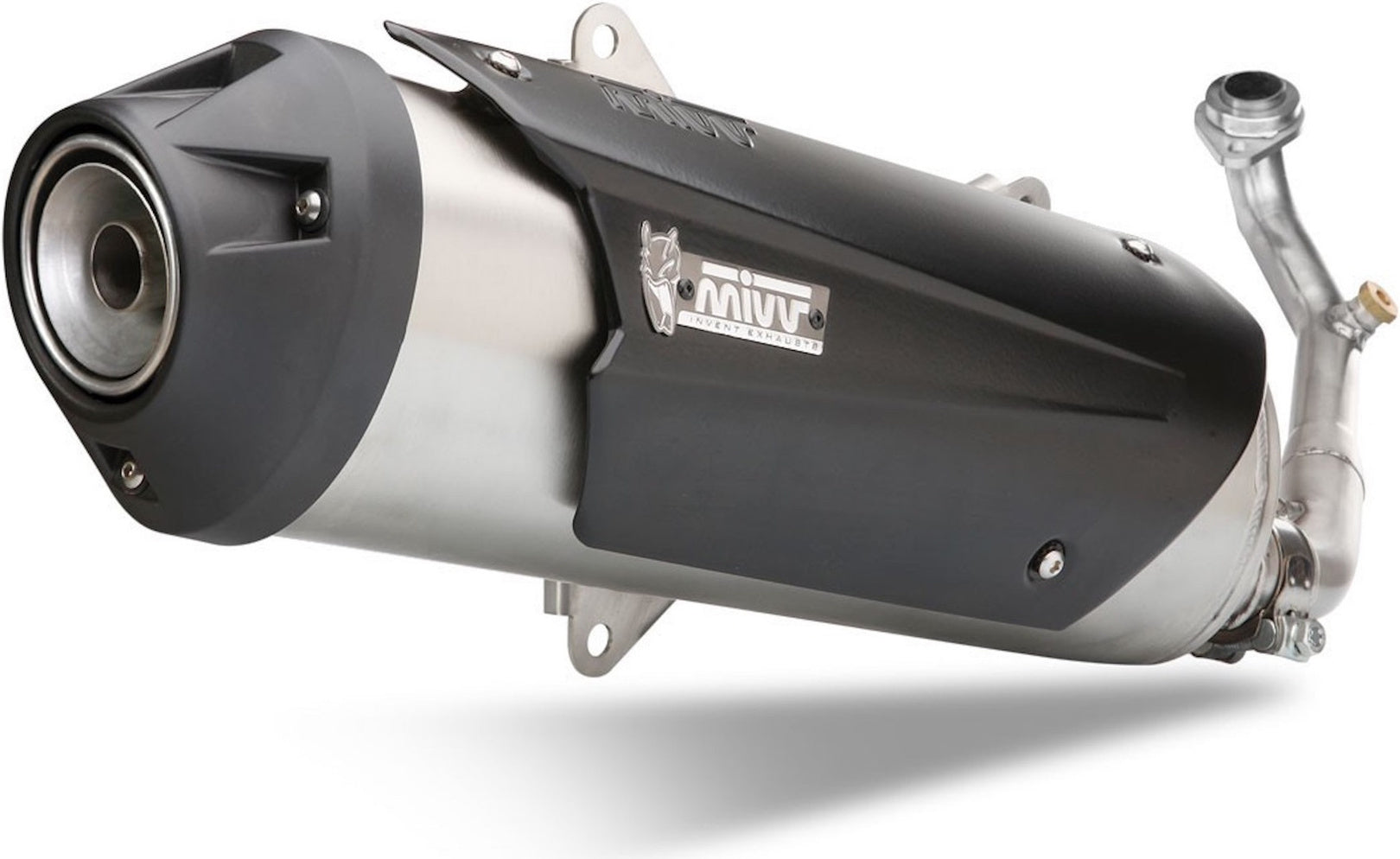 Complete Non-Catalytic Exhaust System With Sound Certification Urban Stainless Steel - Mivv Compatible With Mbk Kilibre 300 (2003)