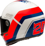 Full-Face Motorcycle Helmet Hjc V10 Advanced Fiberglass Composite Mc21 Fq20 Retro Size 11 Xxl