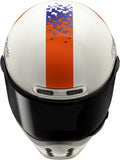 Full-Face Motorcycle Helmet Hjc V10 Advanced Fiberglass Composite Mc21 Fq20 Retro Size 10 Xl