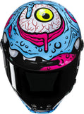 Full-Face Motorcycle Helmet Hjc V10 Advanced Fiberglass Composite Mc28 Squeeze Size 06 Xs