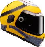 Full-Face Motorcycle Helmet Hjc V10 Advanced Fiberglass Composite Mc3 Stuart Minions Size 10 Xl