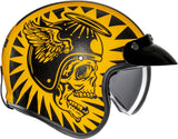 Urban Motorcycle Helmet Hjc V31 Advanced Fiberglass Composite Mc3 Flame Size 08 M