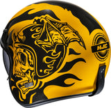 Urban Motorcycle Helmet Hjc V31 Advanced Fiberglass Composite Mc3 Flame Size 07 S
