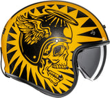 Urban Motorcycle Helmet Hjc V31 Advanced Fiberglass Composite Mc3 Flame Size 07 S