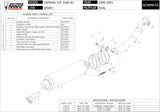 Exhaust Tip With Noise Certification Oval Carbon - Mivv Compatible With Yamaha Yzf 1000 R1 (1998-2001)