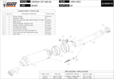 Exhaust Tip With Noise Certification Gp Carbon - Mivv Compatible With Yamaha Yzf 600 R6 (1999-2002)