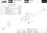 Exhaust Tip With Noise Certification Oval Stainless Steel - Mivv Compatible With Yamaha Yzf 600 R6 (1999-2002)