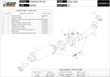 Exhaust Tip With Noise Certification Gp Steel Black - Mivv Compatible With Yamaha Yzf 1000 R1 (2002-2003)