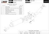 Exhaust Tip With Noise Certification Gp Carbon - Mivv Compatible With Yamaha Yzf 600 R6 (2003-2005)