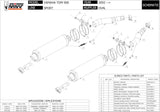 Dual Non-Catalytic Exhaust System With Sound Certification Oval Carbon - Mivv Compatible With Yamaha Tdm 900 (2002-2014)