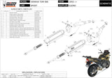 Dual Non-Catalytic Exhaust System With Sound Certification Suono Steel Black Carbon - Mivv Compatible With Yamaha Tdm 900 (2002-2014)