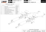 Dual Non-Catalytic Exhaust System With Sound Certification Oval Stainless Steel - Mivv Compatible With Yamaha Xt 660 X (2004-2016)