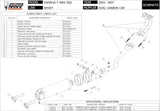 Complete Non-Catalytic Exhaust System With Sound Certification Oval Stainless Steel - Mivv Compatible With Yamaha T-Max 500 (2001-2007)