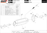 Exhaust Tip With Noise Certification Suono Steel Black Carbon - Mivv Compatible With Yamaha Yzf 600 R6 (2006-2016)