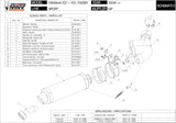 Catalytic Exhaust Tip With Sound Certification Gp Steel Black - Mivv Compatible With Yamaha Fz-1 Fazer (2006-2016)