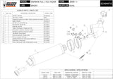 Non-Catalytic Exhaust Tip With Sound Certification Oval Carbon - Mivv Compatible With Yamaha Fz-1 Fazer (2006-2016)