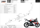 Complete Catalytic Exhaust System With Sound Certification Gp Steel Black - Mivv Compatible With Yamaha Yzf-R 125 (2008-2013)