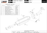 Exhaust Tip With Noise Certification Suono Steel Black Carbon - Mivv Compatible With Yamaha Fz-8 (2010-2016)