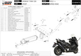 Complete Non-Catalytic Exhaust System With Sound Certification Speed Edge Steel Black Carbon - Mivv Compatible With Yamaha T-Max 530 (2012-2016)