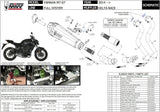 Complete Non-Catalytic Exhaust System With Sound Certification Delta Race Steel Black Carbon - Mivv Compatible With Yamaha Mt-07 (2014-2020)