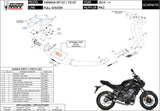 Complete Exhaust System Without Catalytic Converter And Without Sound Certification Mk3 Carbon - Mivv Compatible With Yamaha Fz-07 (2014-2024)