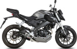 Complete Catalytic Exhaust System With Sound Certification Gp Steel Black Carbon - Mivv Compatible With Yamaha Yzf-R 125 (2014-2018)