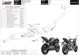 Complete Catalytic Exhaust System With Sound Certification Gp Carbon - Mivv Compatible With Yamaha Yzf-R 125 (2014-2018)