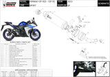 Exhaust Tip With Noise Certification Gp Carbon - Mivv Compatible With Yamaha Yzf-R3 (2015-2024)