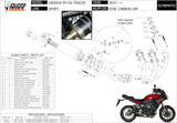 Complete Non-Catalytic Exhaust System With Sound Certification Oval Titanium Carbon - Mivv Compatible With Yamaha Tracer 900 Gt (2013-2020)