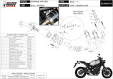 Complete Catalytic Exhaust System With Sound Certification Oval Titanium Carbon - Mivv Compatible With Yamaha Xsr 900 (2016-2020)