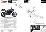 Exhaust Tip With Noise Certification Gp Steel Black - Mivv Compatible With Yamaha Mt-03 (2016-2024)
