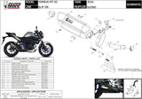Exhaust Tip With Noise Certification Suono Steel Black Carbon - Mivv Compatible With Yamaha Mt-03 (2016-2024)