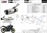 Exhaust Tip With Noise Certification Suono Steel Black Carbon - Mivv Compatible With Yamaha Mt-10 (2016-2022)