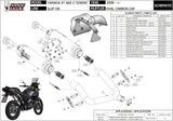 Dual Non-Catalytic Exhaust System With Sound Certification Oval Titanium Carbon - Mivv Compatible With Yamaha Xt 660 Z (2008-2016)