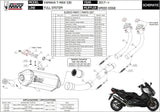 Complete Non-Catalytic Exhaust System With Sound Certification Speed Edge Steel Black Carbon - Mivv Compatible With Yamaha T-Max 530 (2017-2019)
