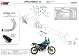 Exhaust Tip With Noise Certification Dakar Steel Black - Mivv Compatible With Yamaha Ténéré 700 (2019-2024)