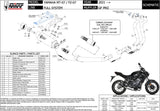 Complete Non-Catalytic Exhaust System With Sound Certification Gppro Carbon - Mivv Compatible With Yamaha Mt-07 (2021-2024)