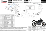 Complete Non-Catalytic Exhaust System With Sound Certification Gppro Steel Black - Mivv Compatible With Yamaha Mt-07 (2021-2024)