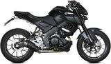 Complete Non-Catalytic Exhaust System With Sound Certification Gppro Steel Black - Mivv Compatible With Yamaha Mt-125 (2020-2024)