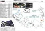 Catalytic Exhaust Tip With Sound Certification Sr-1 Titanium Black - Mivv Compatible With Yamaha Yzf R7 (2022-2024)