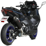 Complete Catalytic Exhaust System With Sound Certification Oval Steel Black - Mivv Compatible With Yamaha T-Max 560 (2022-2024)
