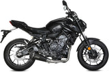 Complete Exhaust System Without Catalytic Converter And Without Sound Certification Delta Race Steel Black Carbon - Mivv Compatible With Yamaha Fz-07 (2021-2024)