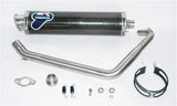 Complete Exhaust System Without Sound Certification Round Carbon - Termignoni Compatible With Yamaha Yzf-R 125 (2008-2013)