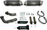 Dual Exhaust System With Sound Certification Oval Carbon - Termignoni Compatible With Yamaha Yzf-R1 (2009-2011)
