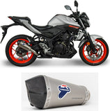 Exhaust Tip Without Sound Certification Relevance Titanium Carbon Cap - Termignoni Compatible With Yamaha Yzf-R3 (2015-2020)