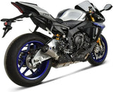 Exhaust Tip Without Sound Certification Gp2R-Rht Titanium Aluminium Cap - Termignoni Compatible With Yamaha R1 - M (2015-2020)