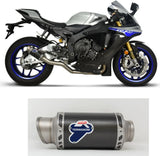 Exhaust Tip Without Sound Certification Gp Carbon - Termignoni Compatible With Yamaha R1 - M (2015-2020)