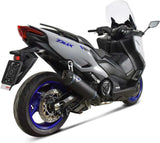 Complete Exhaust System Without Sound Certification Titanium Black Carbon Cap - Termignoni Compatible With Yamaha Xp 560 T-Max (2020)
