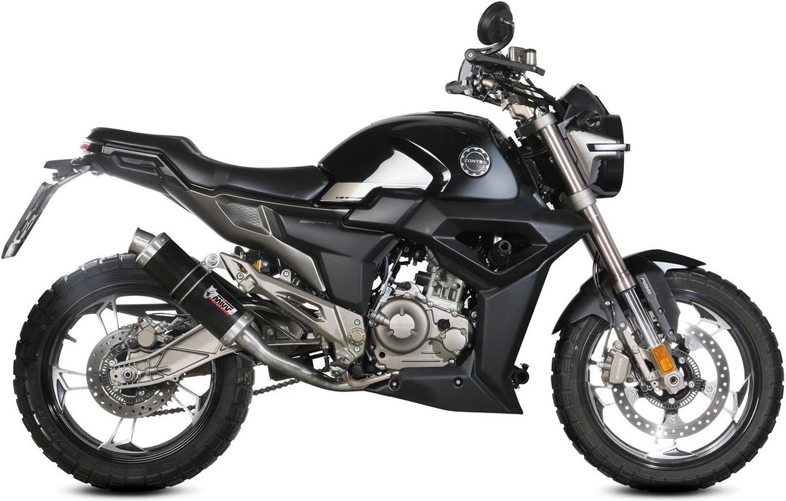 Complete Catalytic Exhaust System With Sound Certification Gp Steel Black - Mivv Compatible With Zontes Zt 125 G1 (2021-2024)