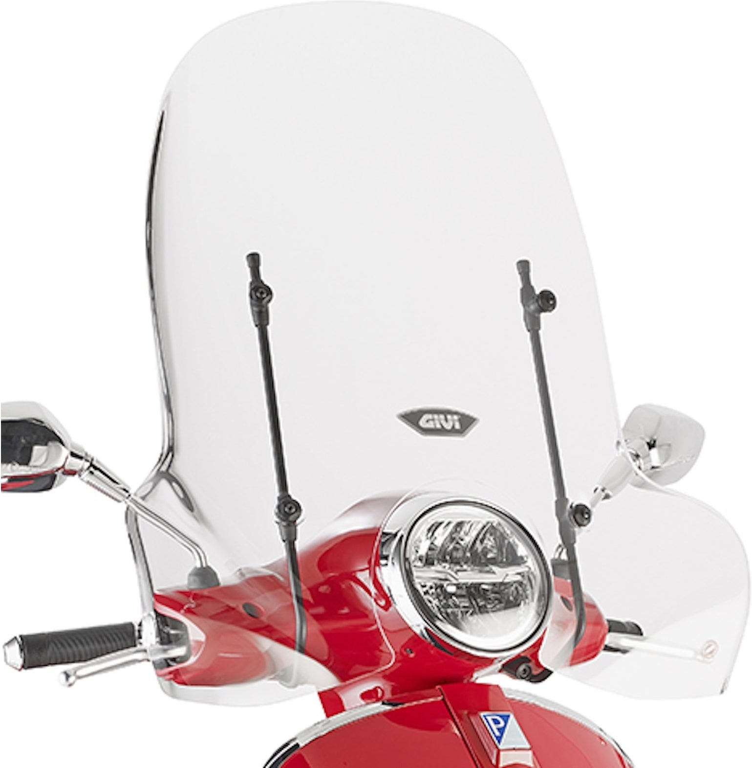 Transparent Wind-Screen - Givi Compatible With Piaggio Vespa Gts 125 - 150 - 250 - 300 (2006-2022)